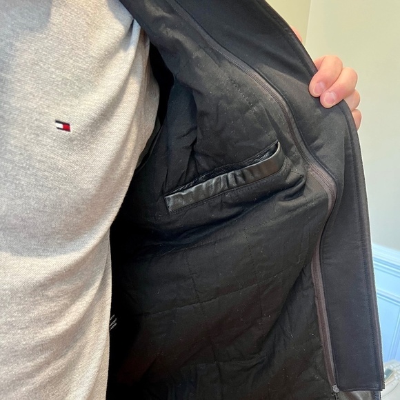 Black Rivet Vintage Leather Jacket with Hoodie - 3XLT - Picture 5 of 9